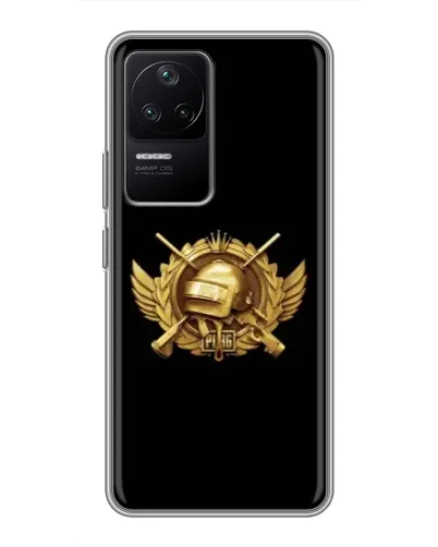 Чехол для Xiaomi POCO F4 (5G) с картинкой «PUBG — оранжевый градиент»