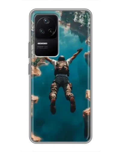 Чехол для Xiaomi POCO F4 (5G) с картинкой «PUBG — свободное падение»