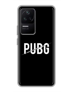 Чехол для Xiaomi POCO F4 (5G) с картинкой «PUBG — белый логотип» Чехол для Xiaomi POCO F4 (5G) с картинкой «PUBG — белый логотип»
