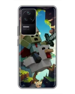 Чехол для Xiaomi POCO F4 (5G) с картинкой «Стив и гусь» Чехол для Xiaomi POCO F4 (5G) с картинкой «Стив и гусь»