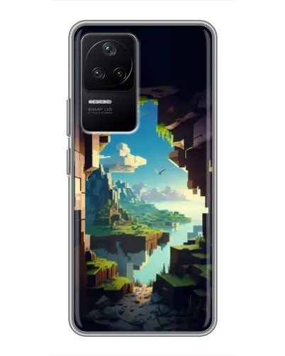 Чехол для Xiaomi POCO F4 (5G) с картинкой «Вид из пещеры»