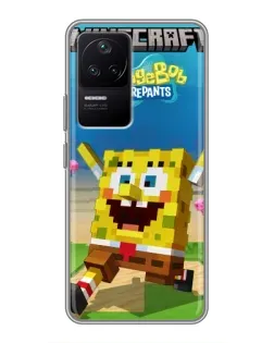 Чехол для Xiaomi POCO F4 (5G) с картинкой «Губка Боб Minecraft» Чехол для Xiaomi POCO F4 (5G) с картинкой «Губка Боб Minecraft»