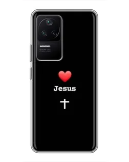 Чехол для Xiaomi POCO F4 (5G) с картинкой «Сердце - Jesus» Чехол для Xiaomi POCO F4 (5G) с картинкой «Сердце - Jesus»