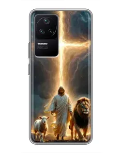 Чехол для Xiaomi POCO F4 (5G) с картинкой «Лев Иуды и Свет» Чехол для Xiaomi POCO F4 (5G) с картинкой «Лев Иуды и Свет»