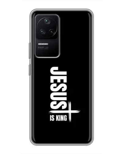 Чехол для Xiaomi POCO F4 (5G) с картинкой «Вертикаль веры Jesus»