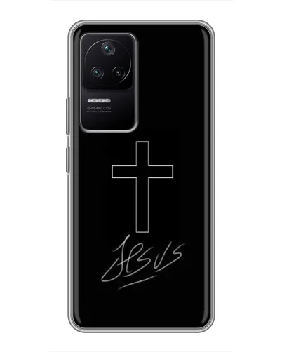 Чехол для Xiaomi POCO F4 (5G) с картинкой «Графический крест Jesus» Чехол для Xiaomi POCO F4 (5G) с картинкой «Графический крест Jesus»