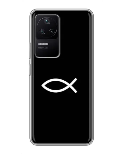 Чехол для Xiaomi POCO F4 (5G) с картинкой «Символ рыбы Jesus» Чехол для Xiaomi POCO F4 (5G) с картинкой «Символ рыбы Jesus»