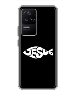 Чехол для Xiaomi POCO F4 (5G) с картинкой «Рыба Jesus»