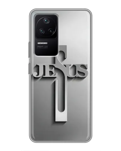Чехол для Xiaomi POCO F4 (5G) с картинкой «Металлический крест Jesus» Чехол для Xiaomi POCO F4 (5G) с картинкой «Металлический крест Jesus»