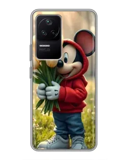 Чехол для Xiaomi POCO F4 (5G) с картинкой «Микки с тюльпанами» Чехол для Xiaomi POCO F4 (5G) с картинкой «Микки с тюльпанами»