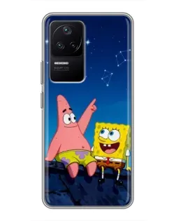 Чехол для Xiaomi POCO F4 (5G) с картинкой «Губка Боб и Патрик ночью» Чехол для Xiaomi POCO F4 (5G) с картинкой «Губка Боб и Патрик ночью»