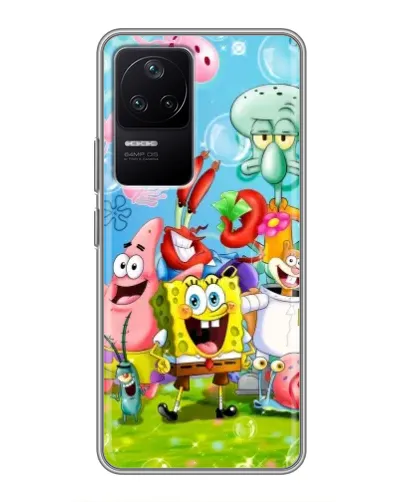 Чехол для Xiaomi POCO F4 (5G) с картинкой «Губка Боб и друзья» Чехол для Xiaomi POCO F4 (5G) с картинкой «Губка Боб и друзья»