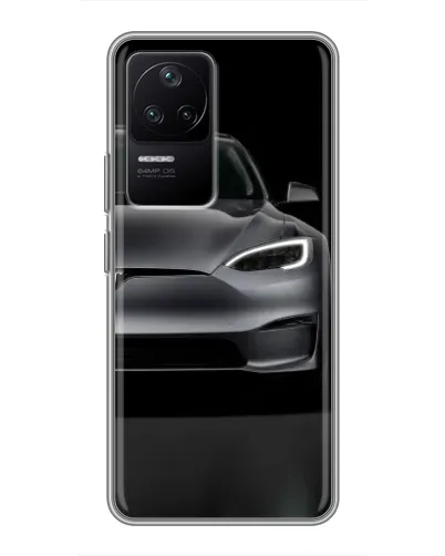 Чехол для Xiaomi POCO F4 (5G) с картинкой «Tesla Model S Look» Чехол для Xiaomi POCO F4 (5G) с картинкой «Tesla Model S Look»