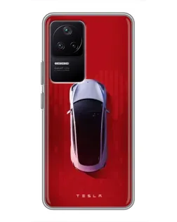Чохол для Xiaomi POCO F4 (5G) з картинкою «Tesla Top View»
