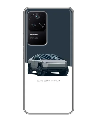 Чехол для Xiaomi POCO F4 (5G) с картинкой «Серебристый Cybertruck Tesla» Чехол для Xiaomi POCO F4 (5G) с картинкой «Серебристый Cybertruck Tesla»