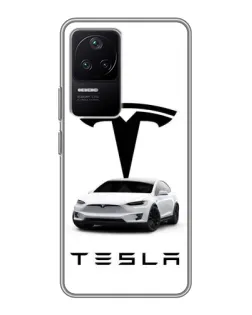 Чохол для Xiaomi POCO F4 (5G) з картинкою «Tesla White Style»