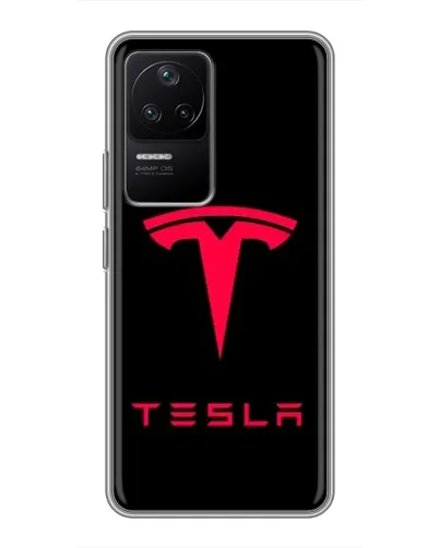 Чехол для Xiaomi POCO F4 (5G) с картинкой «Tesla Red Logo» Чехол для Xiaomi POCO F4 (5G) с картинкой «Tesla Red Logo»