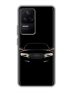 Чехол для Xiaomi POCO F4 (5G) с картинкой «Audi — ночной контур» Чехол для Xiaomi POCO F4 (5G) с картинкой «Audi — ночной контур»