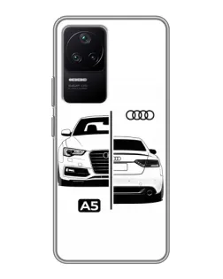 Чехол для Xiaomi POCO F4 (5G) с картинкой «Audi — контрастный дизайн» Чехол для Xiaomi POCO F4 (5G) с картинкой «Audi — контрастный дизайн»