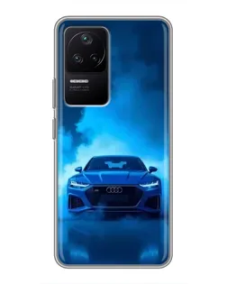 Чехол для Xiaomi POCO F4 (5G) с картинкой «Audi — голубая энергия» Чехол для Xiaomi POCO F4 (5G) с картинкой «Audi — голубая энергия»