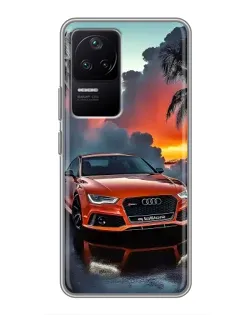 Чехол для Xiaomi POCO F4 (5G) с картинкой «Audi — закат» Чехол для Xiaomi POCO F4 (5G) с картинкой «Audi — закат»