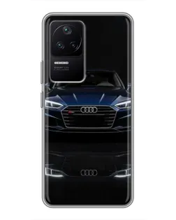 Чехол для Xiaomi POCO F4 (5G) с картинкой «Audi — ночное отражение» Чехол для Xiaomi POCO F4 (5G) с картинкой «Audi — ночное отражение»