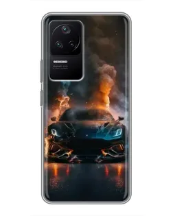 Чохол для Xiaomi POCO F4 (5G) з картинкою «Lamborghini димна естетика» Чохол для Xiaomi POCO F4 (5G) з картинкою «Lamborghini димна естетика»