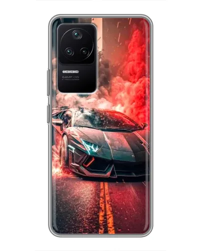 Чехол для Xiaomi POCO F4 (5G) с картинкой «Lamborghini красный дым» Чехол для Xiaomi POCO F4 (5G) с картинкой «Lamborghini красный дым»