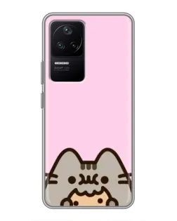 Чехол для Xiaomi POCO F4 (5G) с картинкой «Pusheen и печенье» Чехол для Xiaomi POCO F4 (5G) с картинкой «Pusheen и печенье»