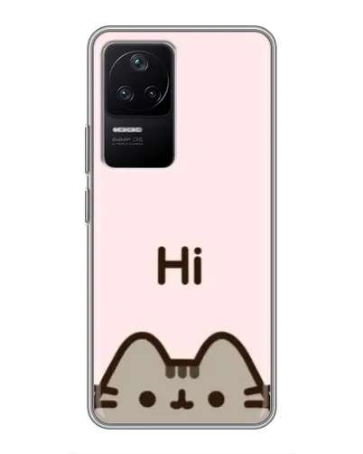 Чехол для Xiaomi POCO F4 (5G) с картинкой «Пушин говорит Hi» Чехол для Xiaomi POCO F4 (5G) с картинкой «Пушин говорит Hi»