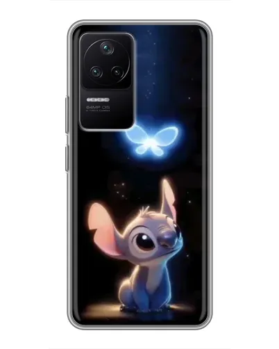 Чехол для Xiaomi POCO F4 (5G) с картинкой «Сияющий Стич»