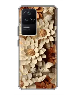 Чехол для Xiaomi POCO F4 (5G) с картинкой «Бежевый флористический декор» Чехол для Xiaomi POCO F4 (5G) с картинкой «Бежевый флористический декор»