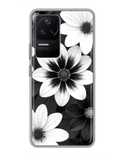 Чехол для Xiaomi POCO F4 (5G) с картинкой «Монохромные астры» Чехол для Xiaomi POCO F4 (5G) с картинкой «Монохромные астры»