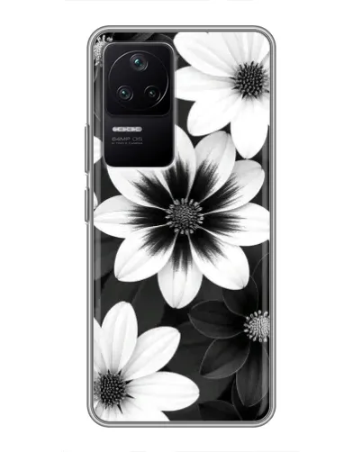 Чехол для Xiaomi POCO F4 (5G) с картинкой «Монохромные астры» Чехол для Xiaomi POCO F4 (5G) с картинкой «Монохромные астры»