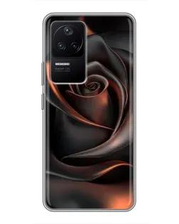 Чехол для Xiaomi POCO F4 (5G) с картинкой «Шелковая черная роза» Чехол для Xiaomi POCO F4 (5G) с картинкой «Шелковая черная роза»