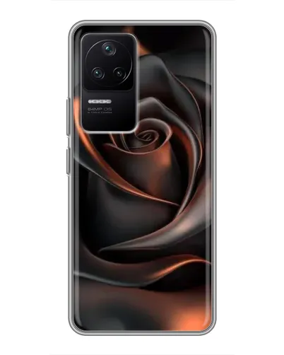 Чехол для Xiaomi POCO F4 (5G) с картинкой «Шелковая черная роза» Чехол для Xiaomi POCO F4 (5G) с картинкой «Шелковая черная роза»