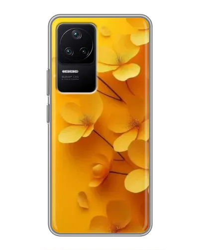 Чехол для Xiaomi POCO F4 (5G) с картинкой «Золотые лепестки» Чехол для Xiaomi POCO F4 (5G) с картинкой «Золотые лепестки»