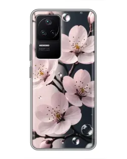 Чехол для Xiaomi POCO F4 (5G) с картинкой «Нежная сакура и капли» Чехол для Xiaomi POCO F4 (5G) с картинкой «Нежная сакура и капли»