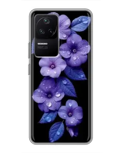 Чехол для Xiaomi POCO F4 (5G) с картинкой «Фиолетовые цветы с росою» Чехол для Xiaomi POCO F4 (5G) с картинкой «Фиолетовые цветы с росою»
