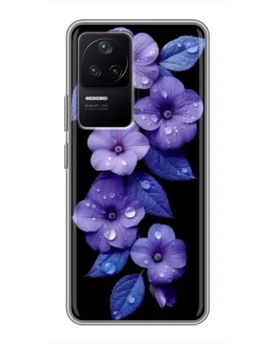 Чехол для Xiaomi POCO F4 (5G) с картинкой «Фиолетовые цветы с росою» Чехол для Xiaomi POCO F4 (5G) с картинкой «Фиолетовые цветы с росою»