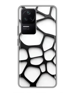 Чехол для Xiaomi POCO F4 (5G) с картинкой «Белая объемная сетка» Чехол для Xiaomi POCO F4 (5G) с картинкой «Белая объемная сетка»