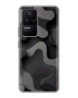 Чехол для Xiaomi POCO F4 (5G) с картинкой «Темный абстрактный камуфляж» Чехол для Xiaomi POCO F4 (5G) с картинкой «Темный абстрактный камуфляж»