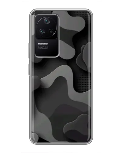 Чехол для Xiaomi POCO F4 (5G) с картинкой «Темный абстрактный камуфляж»