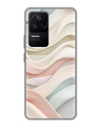 Чехол для Xiaomi POCO F4 (5G) с картинкой «Пастельные нежные волны»