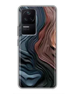 Чехол для Xiaomi POCO F4 (5G) с картинкой «Цветные волны каньона»