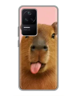 Чехол для Xiaomi POCO F4 (5G) с картинкой «Капибара с языком» Чехол для Xiaomi POCO F4 (5G) с картинкой «Капибара с языком»