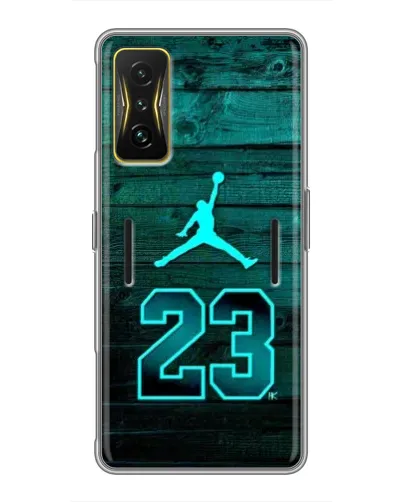 Чехол для Xiaomi POCO F4 GT с картинкой «Jordan Cyan 23»