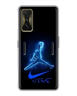 Чохол для Xiaomi POCO F4 GT з картинкою «Jordan Neon Blue» Чохол для Xiaomi POCO F4 GT з картинкою «Jordan Neon Blue»