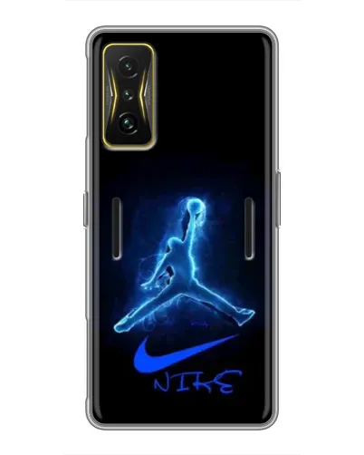 Чехол для Xiaomi POCO F4 GT с картинкой «Jordan Neon Blue»