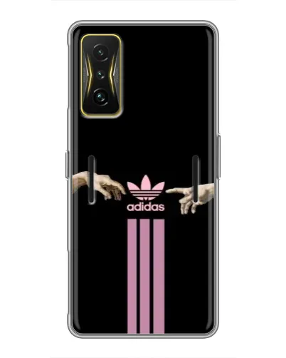 Чехол для Xiaomi POCO F4 GT с картинкой «Adidas Hands» Чехол для Xiaomi POCO F4 GT с картинкой «Adidas Hands»